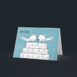 Love Birds Wedding Bride and Groom Congratulations Card<br><div class="desc">Cute white newlywed birds kiss on top of white tiered wedding cake. A fun congratulations card for the new Mr. and Mrs. Text can be personalised with your own special greeting for the happy couple. An original wedding congrats card for friends getting married. This cute wedding congratulations card is part...</div>