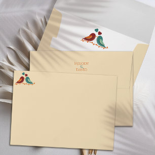 Love Birds Wedding Envelope