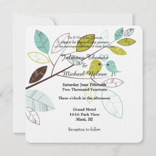 Love Birds Wedding Invitation