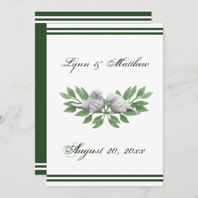 Love Birds - Wedding Invitation (Front/Back)