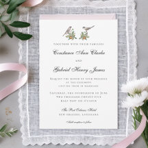 Love Birds Wedding Invitation