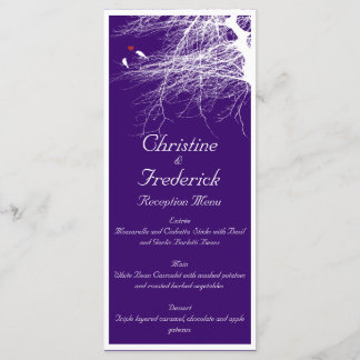 Love Birds, wedding menu and program