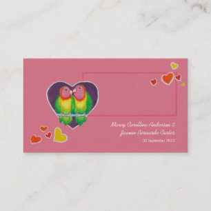 Love Birds Wedding Place Card