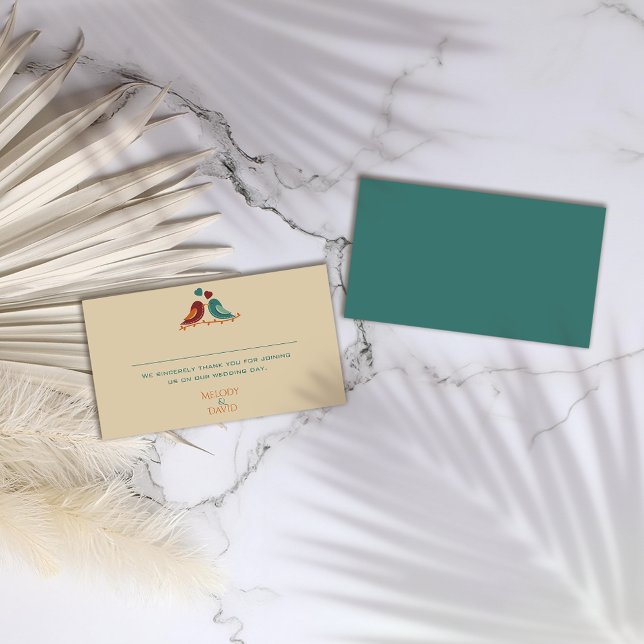 Love Birds Wedding Place Card (Creator Uploaded)