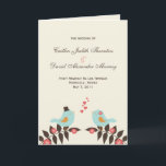 Love Birds Wedding Program Cards<br><div class="desc">Show off your fun and playful side as you celebrate your special day with our Love Birds wedding collection that is sure to capture the hearts of your friends and family.</div>