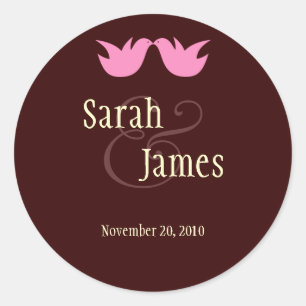 Love Birds Wedding Sticker
