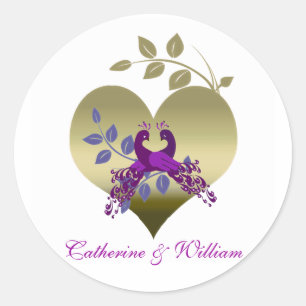 Love Birds Wedding Stickers