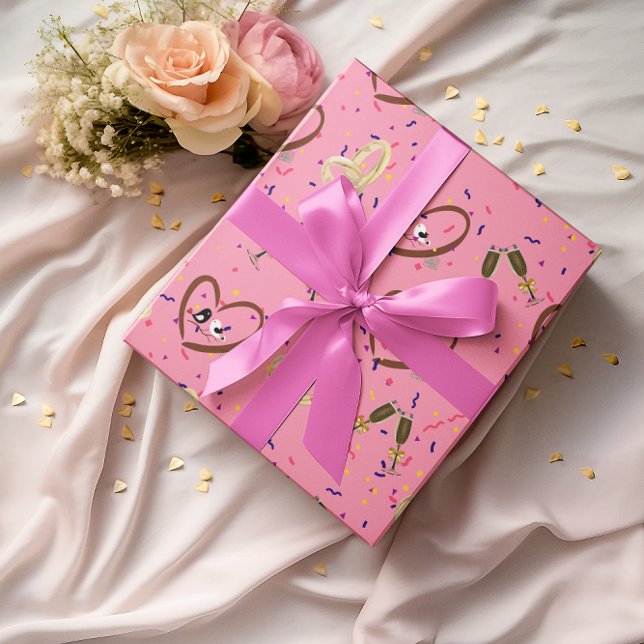 Love Birds Wedding Wrapping Paper (Creator Uploaded)
