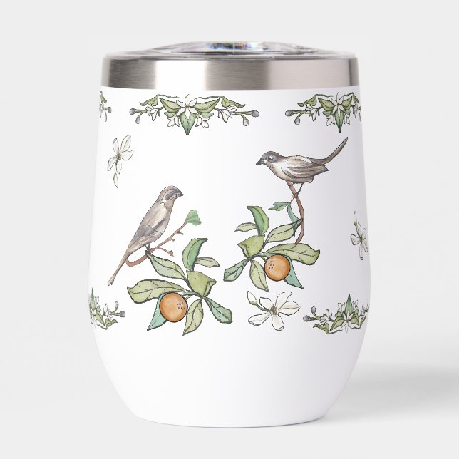 Love Birds Wine Tumbler (Front)
