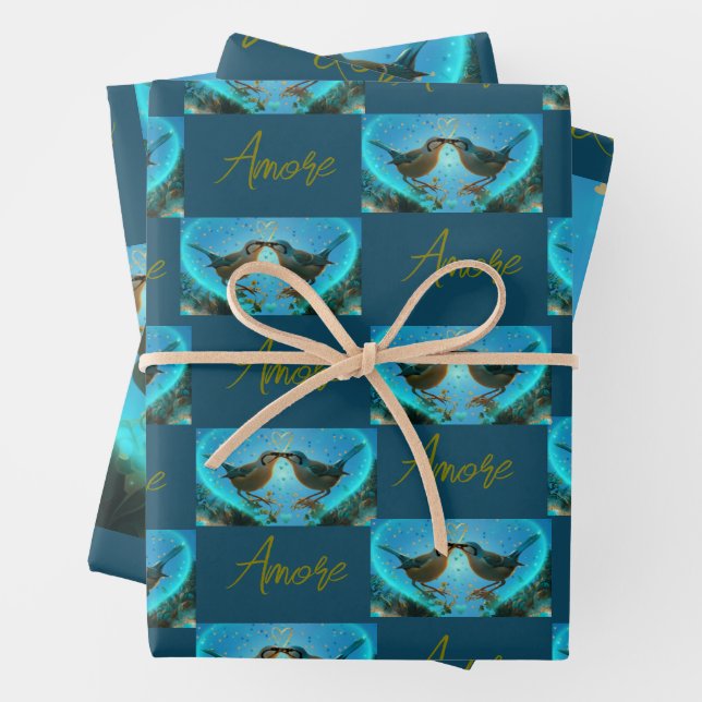 Love Birds - Wrapping Paper  (In situ)