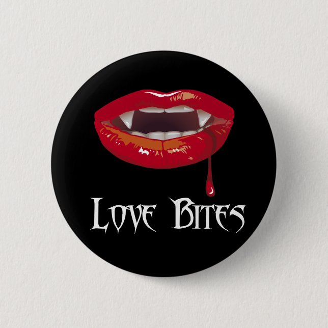Love Bites 6 Cm Round Badge (Front)
