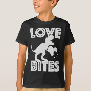 Love Bites Dinosaur Valentine  T-Shirt