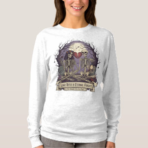 "Love Bites & Eternal Frights" Skeleton Long Slee T-Shirt