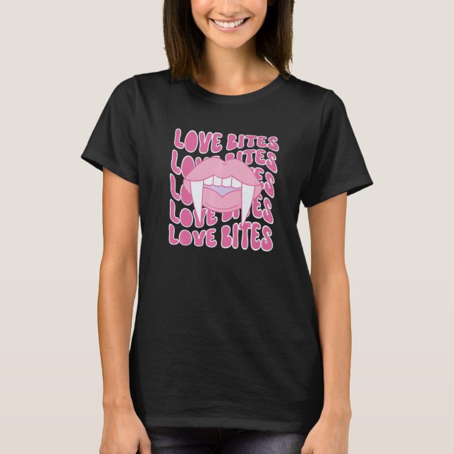 Love Bites, Funny Anit Valentine Premium T-Shirt (Front)