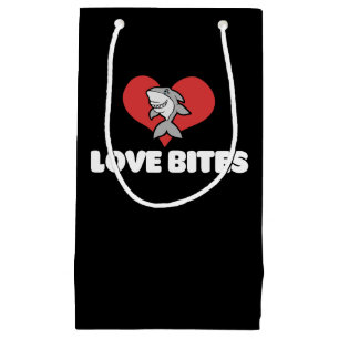 Love Bites Funny Valentine's Day Shark Humour Small Gift Bag