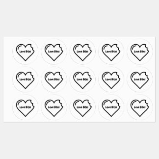 Love Bites Stickers Labels