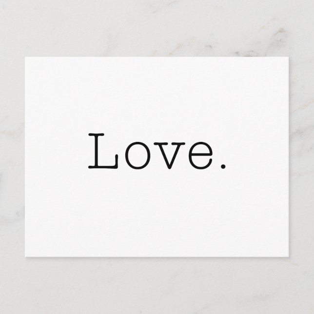 Love. Black And White Love Quote Template Postcard (Front)