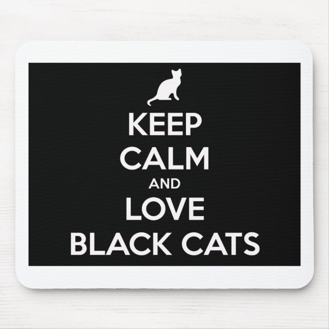 Love Black Cats Mouse Pad (Front)