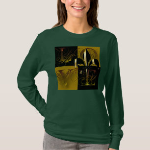 Love black gold, Fleur de Lis, customisable text T-Shirt