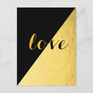 Love Black & Gold Postcard