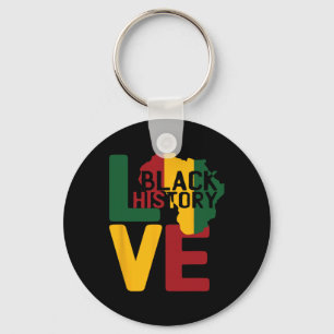Love Black History Month African Love Sign Pan Afr Key Ring
