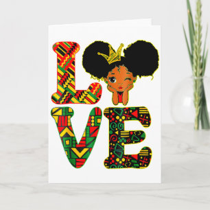 Love Black History Month Strong African Toddler Gi Card