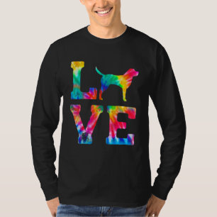 Love Black Labrador Tie Dye Dog Mum Dad T-Shirt