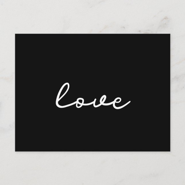 Love black postcard (Front)