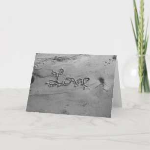 Love Black & White Greetings Card