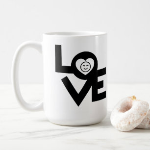 Love blk coffee mug 15oz