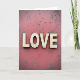 Love Blocks Rustic Scene Card