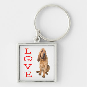 Love Bloodhound Puppy Dog Canine Keychain