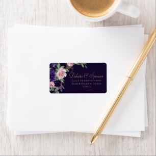 Love Bloom   Bold Green Floral Wedding Address Label