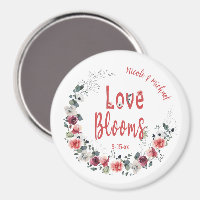Love Blooms Personalised Bride Groom Wedding Date