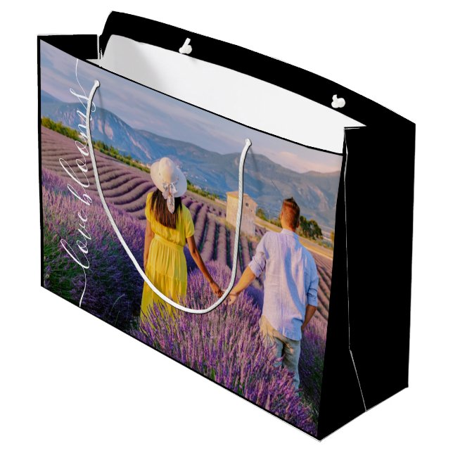 Love Blooms Photo Gift Bag (Back Angled)