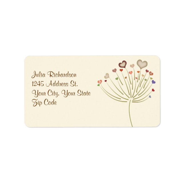 love blossom wedding address labels (Front)