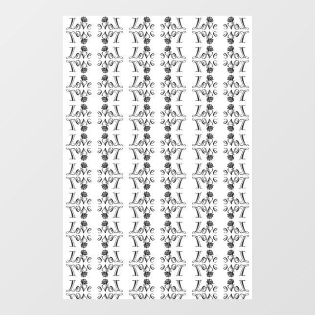 Love Blossoms: Typography with a Built-in Rose (Sheet)