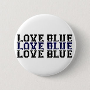 Love Blue 6 Cm Round Badge