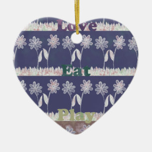 Love Blue Baby Shower colours Ceramic Tree Decoration