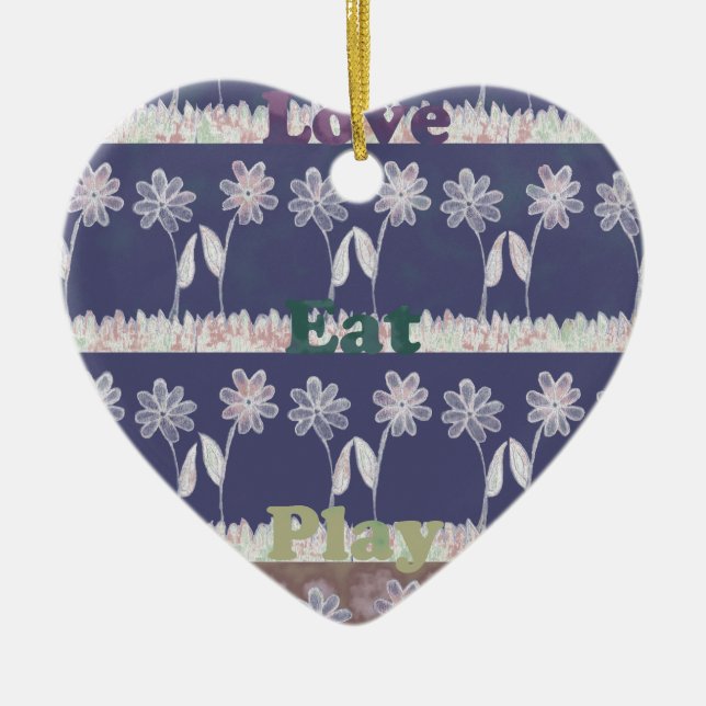 Love Blue Baby Shower colours Ceramic Tree Decoration (Front)