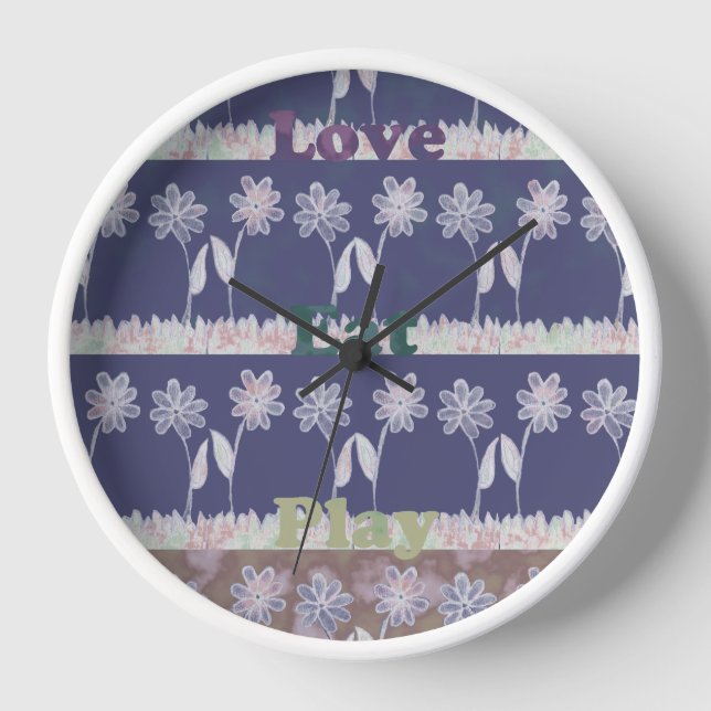 Love Blue Baby Shower colours.png Wall Clock (Front)