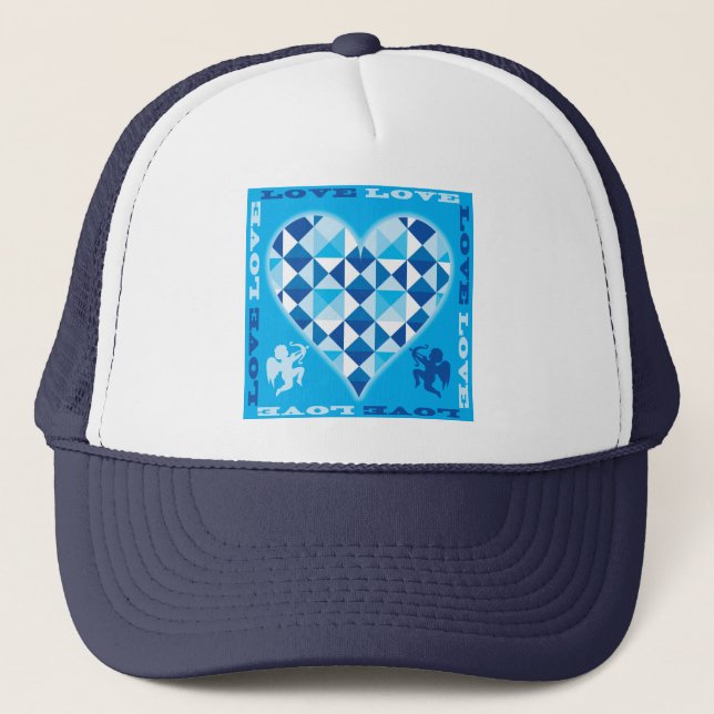 Love (Blue Diamond) Trucker Hat (Front)