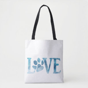 Love Blue Tote Bag