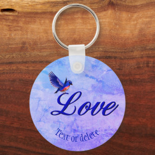 Love Bluebird Personalised Key Ring