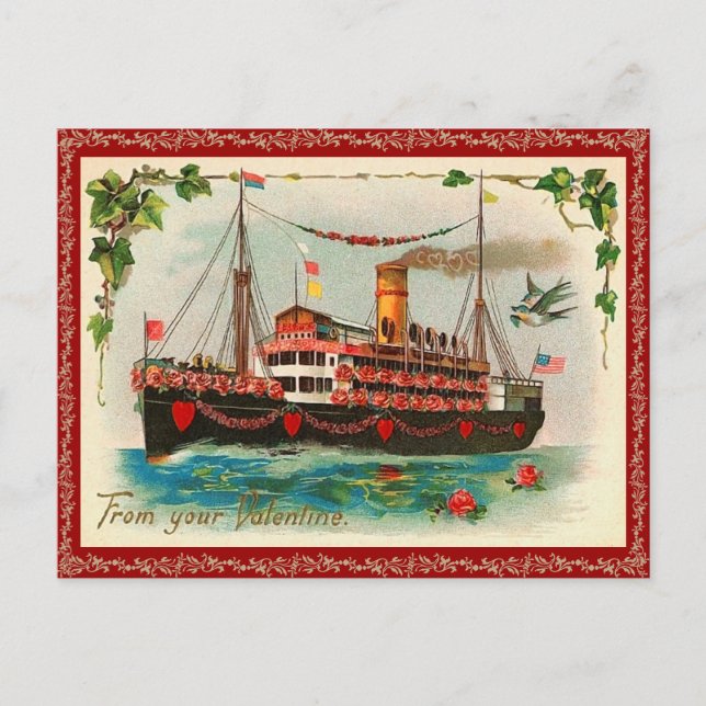 Love Boat Valentine Postcard (Front)