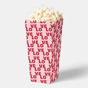 Love Bold Typography Pink & Red Party Favour Box