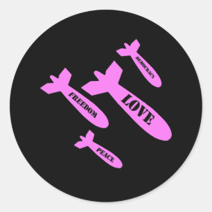 Love Bombs Classic Round Sticker