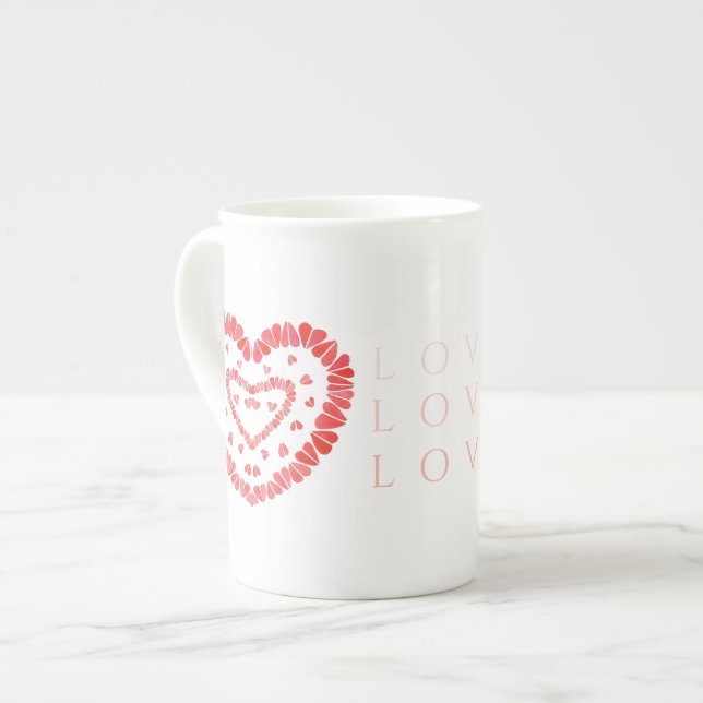 LOVE Bone China Mug  (Front Left)
