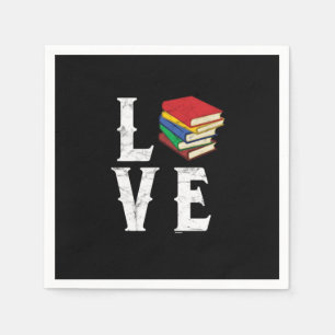 Love Books Bookworms Readers Reading Nerds Geeks L Napkin