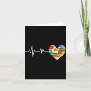 Love Books Heartbeat Heart Book Lover Books Readin Card